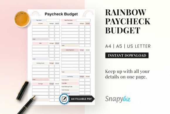 Download Paycheck Budget Printable Planner PDF - Printable planner Collection