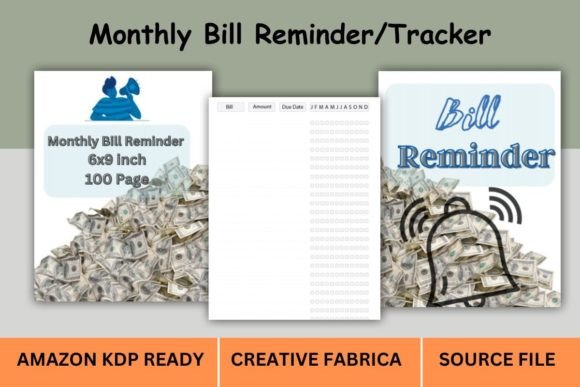 Download Monthly Bill Reminder,Tracker, KDP+Cover - Premium Resources