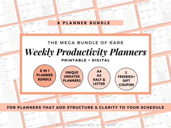 Download Best Weekly Undated Printable Planner - Printable planner Collection