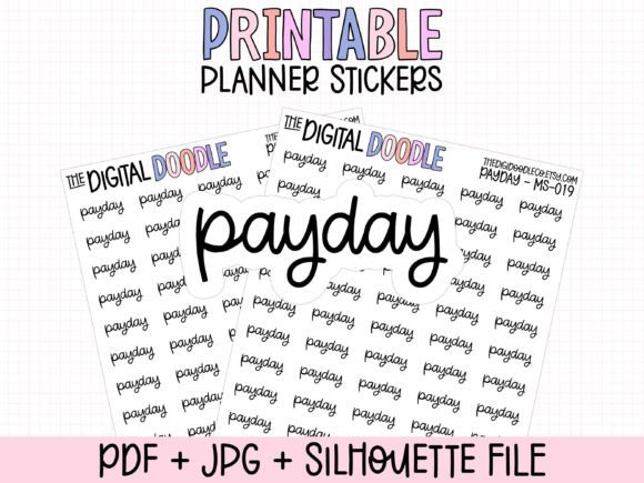 Download Payday Printable Planner Stickers - Printable planner Collection