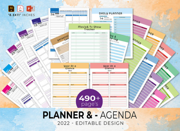 Download Planner &amp; Agenda - Editable - Agenda Collection