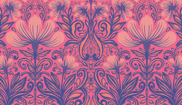 Download Bold Pink Damask Floral Seamless Pattern - Damask Collection