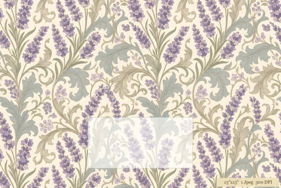 Download Lavender Damask William Morris Pattern - Damask Collection
