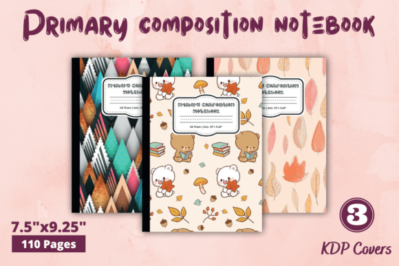 Download Primary Composition Notebook KDP Cover - Kdp cover Collection