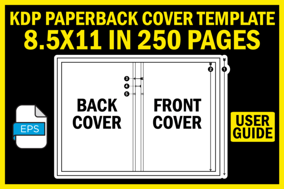 Download KDP Cover Template 8.5X11 in 250 Pages - Premium Resources