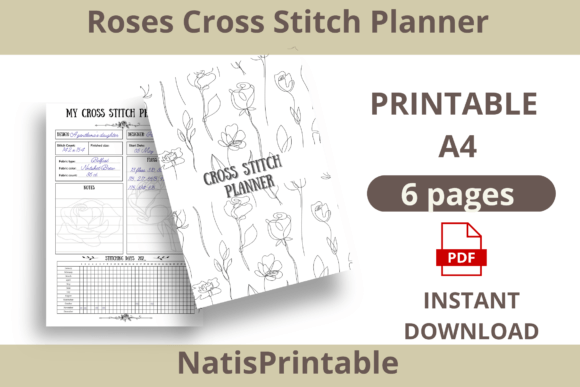 Download Cross Stitch Printable Planner PDF - Printable planner Collection
