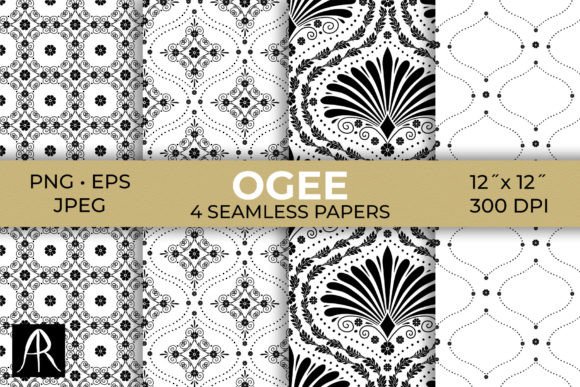 Download Monochrome Damask Geometric Patterns - Damask Collection