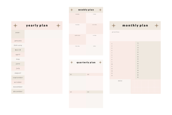 Download Pastel Printable Planner Template Set - Printable planner Collection