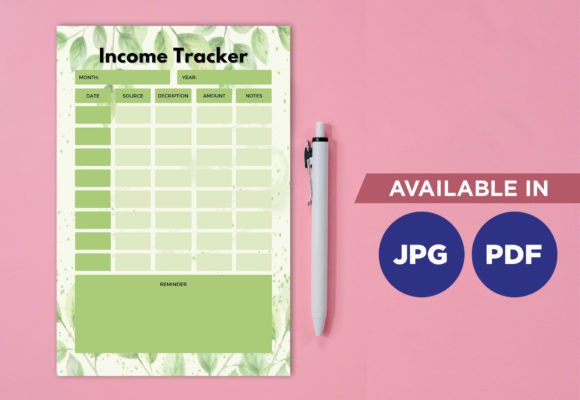 Download Income Tracker Printable Planner - Printable planner Collection