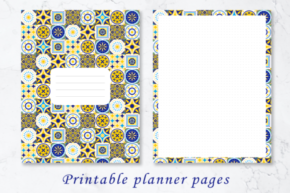Download Printable Planner Pages with Azulejo - Printable planner Collection