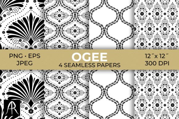 Download Monochrome Damask Geometric Patterns - Damask Collection