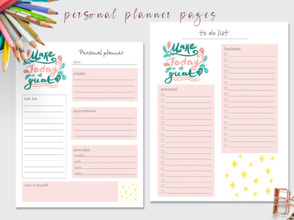 Download Personal Planner Pages Letter Size - Premium Resources